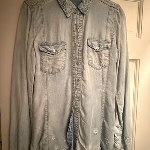 Blank NYC Faded Blue Denim Jacket